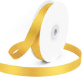 KMER LIFE 5/8" Wide x 50 Yards Yellow Single Faced Polyester Satin Ribbon by KMERLIFE