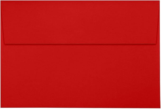 LUXPaper A10 Invitation Envelopes | Peel & Press | 6" x 9 1/2" | Ruby Red | by LUXPaper