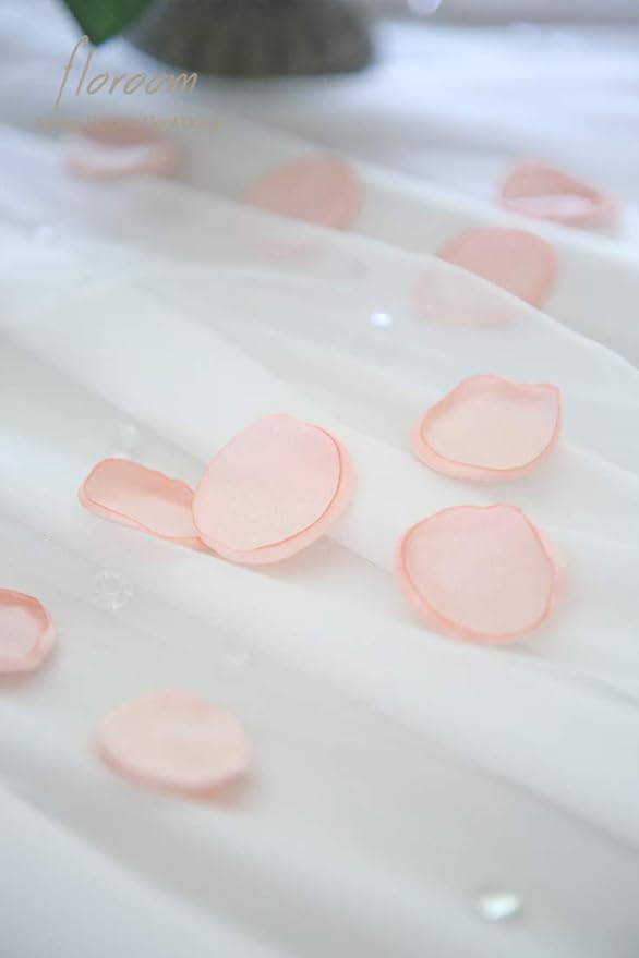 Floroom 300pcs Rose Petals Blush Faux Silk Flower Petals - Image 4