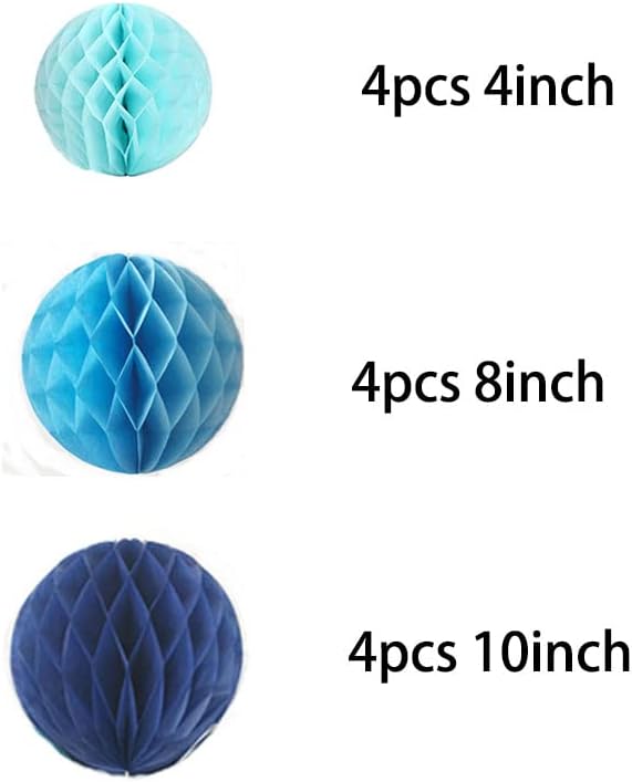 12pcs Party Honeycomb Balls Decorations 4'' 8'' 10'' Honeycomb Ball Flower - Image 2