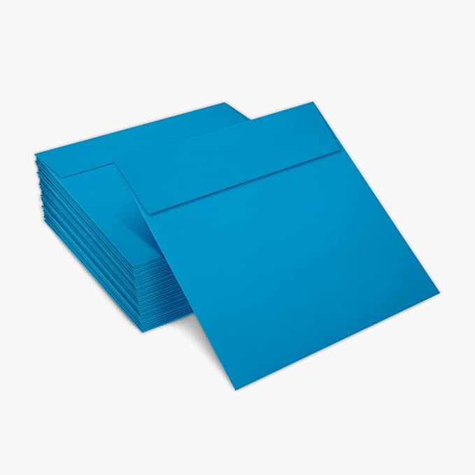 LUXPaper Square Invitation Envelopes | Peel & Press | 5" x 5" | Pool Blue | - Image 3
