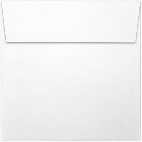 LUXPaper Square Invitation Envelopes | Peel & Press | 6" x 6" | White Linen | by LUXPaper