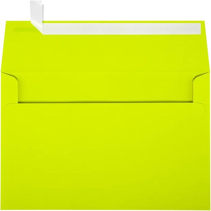 LUXPaper A9 Invitation Envelopes | Peel & Press | 5 3/4" x 8 3/4" | Wasabi by LUXPaper