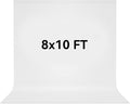 8X10 FT White Backdrop, 100% Polyester Photography Background Curtain Screen by Vevelux