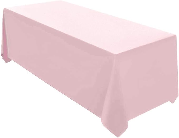 Surmente Pink Tablecloth 90 x 132-inch Rectangular Polyester Table Cloth by Surmente