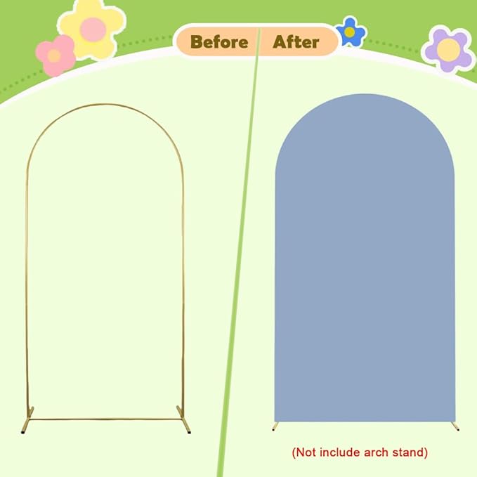 Dusty Blue Arch Cover 4ft Arch Spandex Cover - Image 3