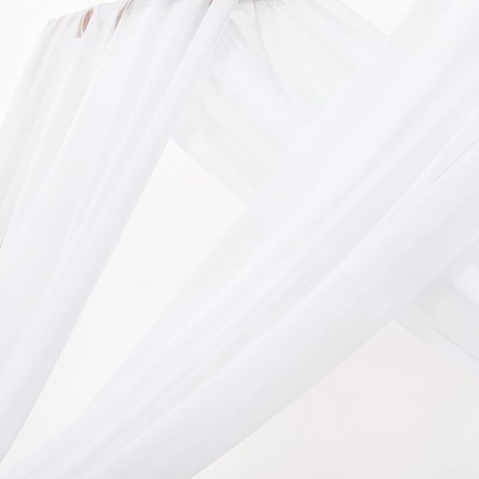 MLMC White Wedding Arch Draping Fabric 4 Panels 29" x 20 FT Extra Long Gauze - Image 3