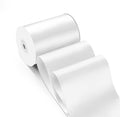 4 Inch 25 Yard Wide Satin Ribbon White, Solid Fabric Large Ribbon Roll by HimBen