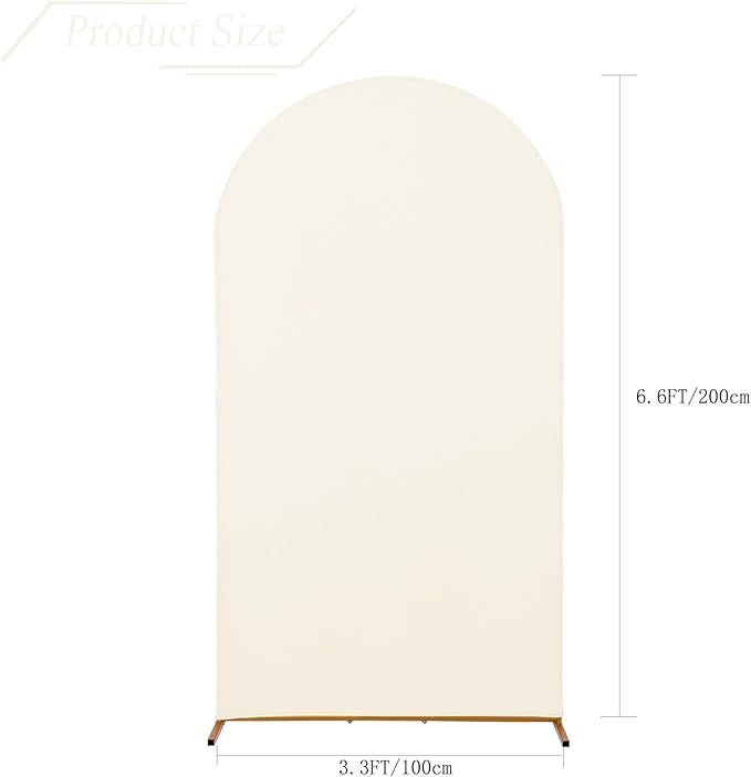 bricia Wedding Arch Backdrop Stand Cover, 6.6FT Double Sided Stretchy Arch - Image 2
