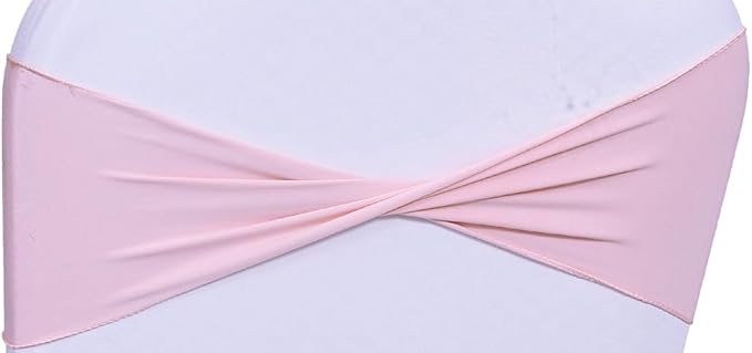 MDS Pack of 250 Spandex Chair Sashes Bows Elastic Stretch Dining Chair Bands - Image 2