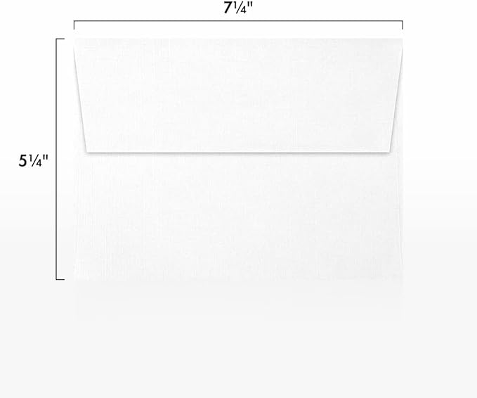 LUXPaper A7 Invitation Envelopes | Peel & Press | 5 1/4" x 7 1/4" | White Linen - Image 3