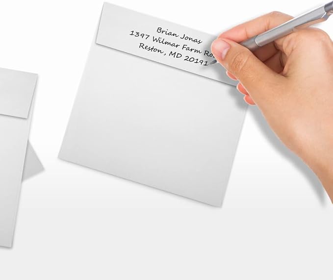 LUXPaper Square Invitation Envelopes | Peel & Press | 5 1/4" x 5 1/4" | Bright - Image 5