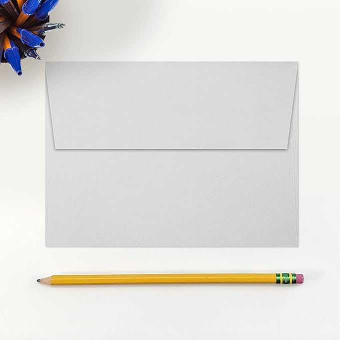 LUXPaper A7 Invitation Envelopes | Peel & Press | 5 1/4" x 7 1/4" | Gray | - Image 4