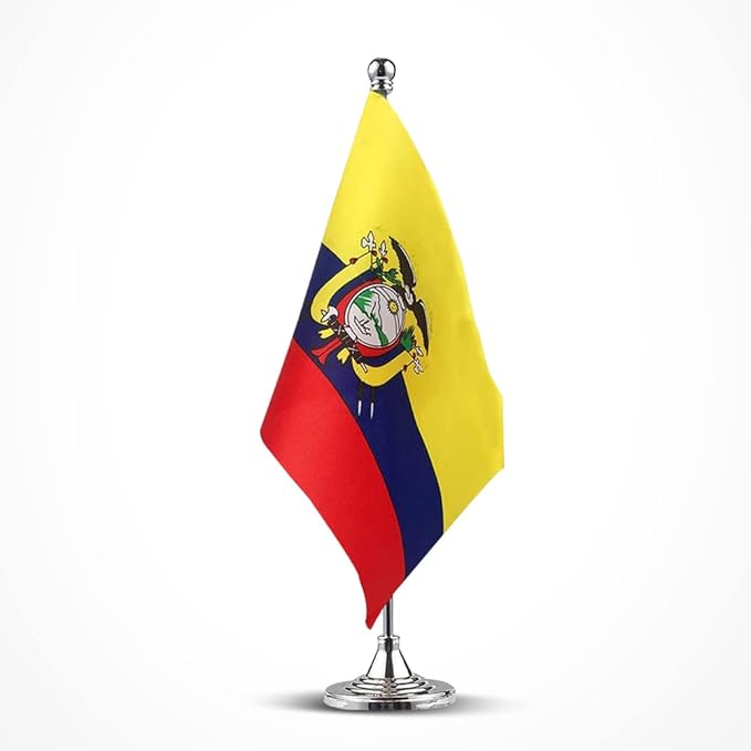 Ecuador Flag Ecuadorian Flags, Small Mini Ecuadorian Desk Flag, Used by Mflagperft