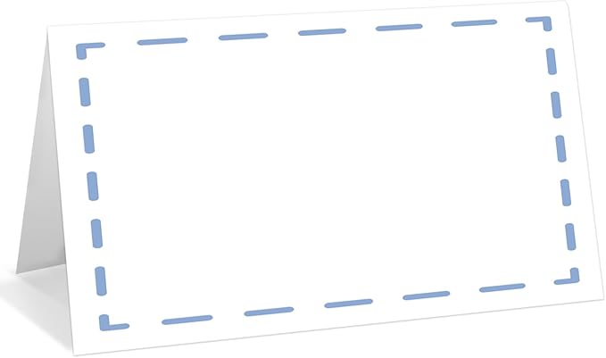 25 Pack Blue Lines Place Cards, Editable Name Cards by WwongxianB