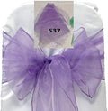 MDS Pack of 10 PCS Organza Chair Sashes Wider Dining Chair Bows Ribbon Tie Back by MDS
