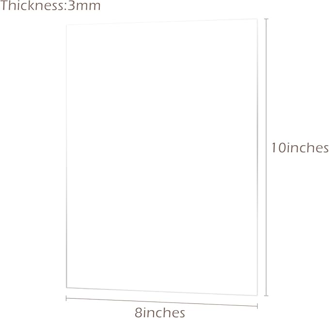 10 Pack 8x10 Inch Clear Acrylic Sign Blank, DIY Blank Clear 8x10 Acrylic Sheet - Image 2