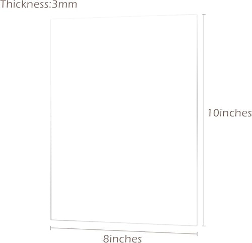 10 Pack 8x10 Inch Clear Acrylic Sign Blank, DIY Blank Clear 8x10 Acrylic Sheet - Image 2