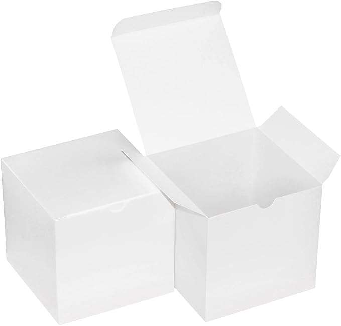 Xxcxpark 48 PCS White Gift Boxes 4x4x4 inches, Decorative Party Favor Gift by Xxcxpark