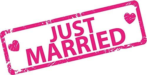 Magnet Just Married Wedding Grunge Stamp Window Truck Car Vinyl Flexible Magnet - Image 3