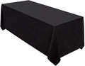 Surmente Black Tablecloth 90 x 132-inch Rectangular Polyester Table Cloth by Surmente