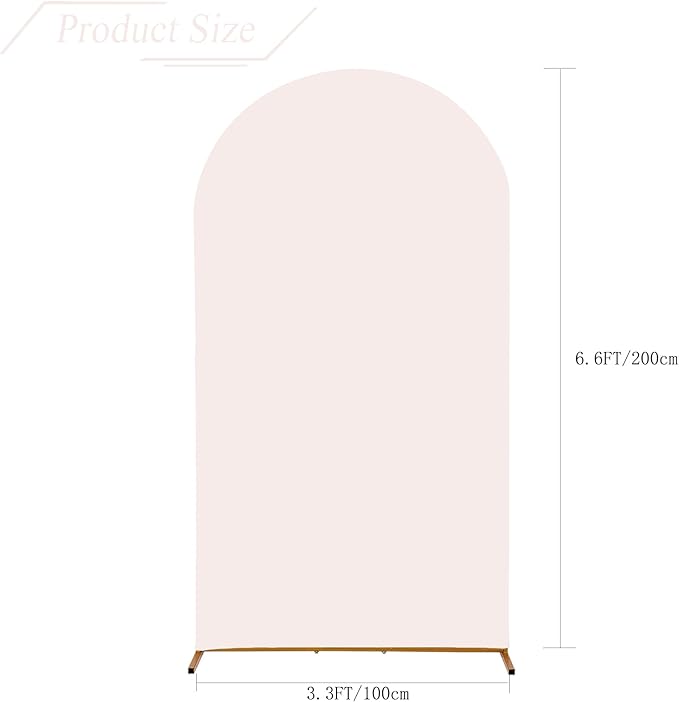 bricia Wedding Arch Backdrop Stand Cover, 6.6FT Double Sided Stretchy Arch - Image 2