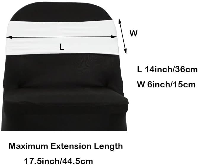 Spandex Chair Sashes Bands 50PCS Stretch Chair Ties Bows - Image 5