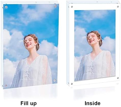 1Pack Acrylic Picture Frame, 5x7 Clear Double Sided Photo Frame, Magnetic Photo - Image 5