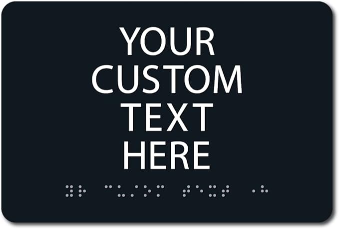 ALPHA DOG ADA SIGNS Custom ADA Compliant Braille Sign, Tactile Text, Raised by AlphaDog
