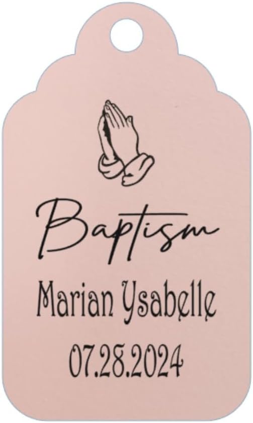 Mi Bautizo Baptism Christening Personalized Thank You Tags 20 pcs - Image 4