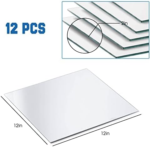 VASUHOME 12" Square Mirrors Candle Plate - Image 7