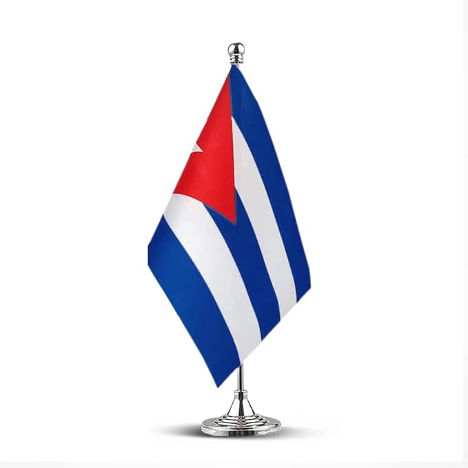 Cuba Flag Cuban Flags, Small Mini Cuban Desk Flag, Used by Mflagperft