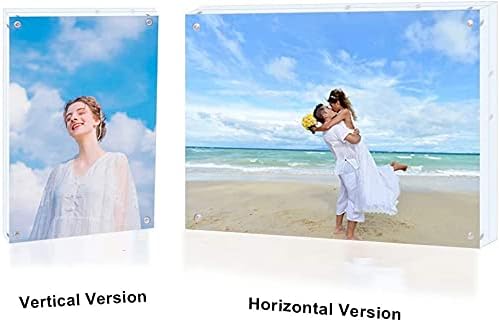 8x8 Acrylic Picture Frame Clear Double Sided Magnetic Picture Frame Desktop - Image 3