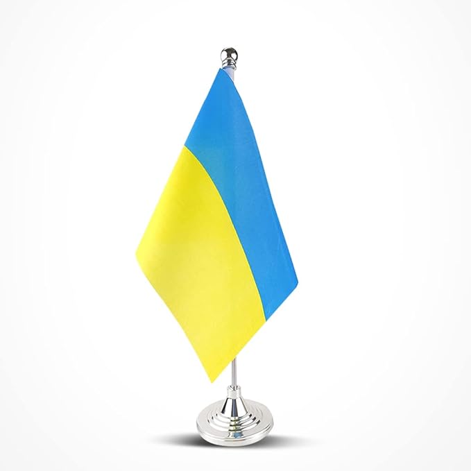 Ukraine Flag Ukrainian Flags, Small Mini Ukrainian Desk Flag, Used by Mflagperft