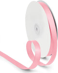 5/8 Inch 100 Yards Satin Ribbon Light Pink, Solid Color Fabric Ribbon by HimBen