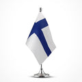 Finland Flag Finnish Flags, Small Mini Finnish Desk Flag, Used by Mflagperft