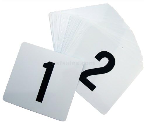 New Star Foodservice 27679 Ring Clip Table Number Card Holders, w/Number Cards - Image 3