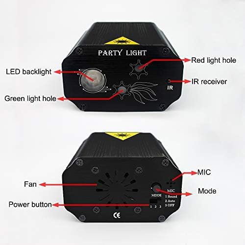 Mini Party Lights Dj Disco Strobe Stage Lights Sound Activated Laser Llights - Image 6