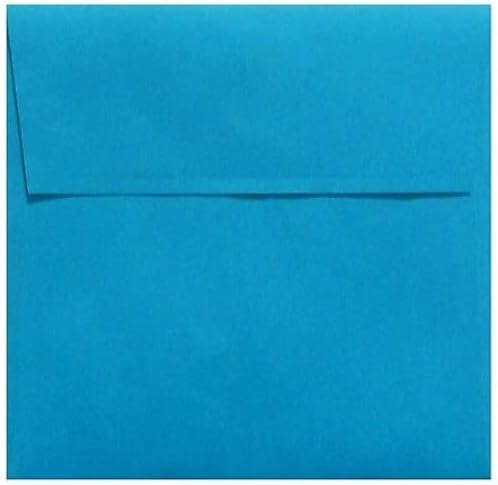 LUXPaper Square Invitation Envelopes | Peel & Press | 5" x 5" | Pool Blue | by LUXPaper