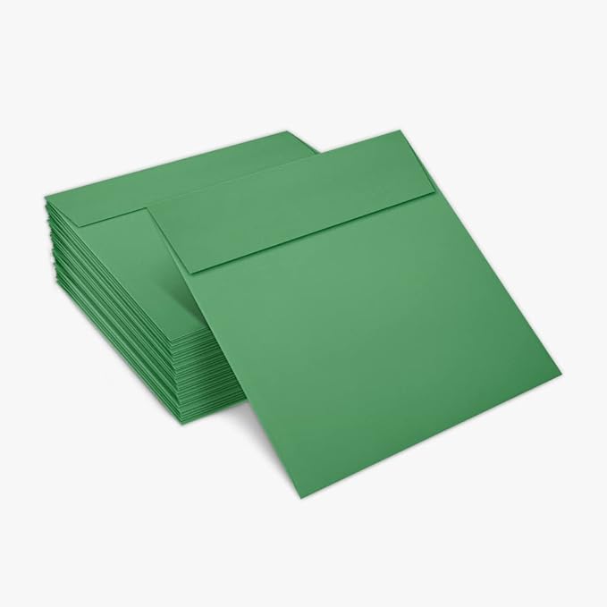 LUXPaper Square Invitation Envelopes | Peel & Press | 5" x 5" | Holiday Green | - Image 4