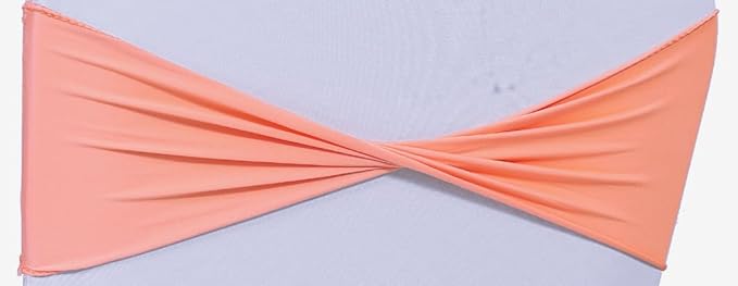 MDS Pack of 150 Spandex Chair Sashes Bows Elastic Stretch Dining Chair Bands - Image 2