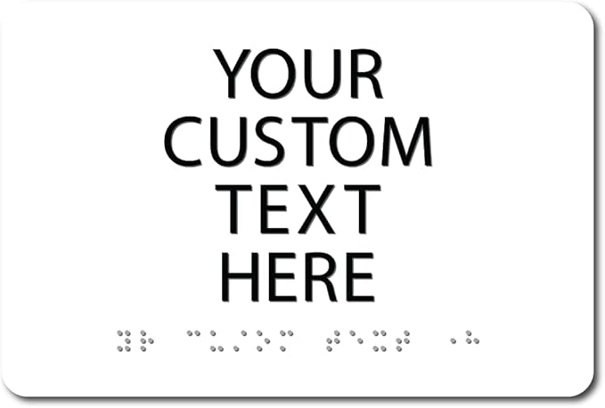 ALPHA DOG ADA SIGNS Custom ADA Compliant Braille Sign, Tactile Text, Raised by AlphaDog