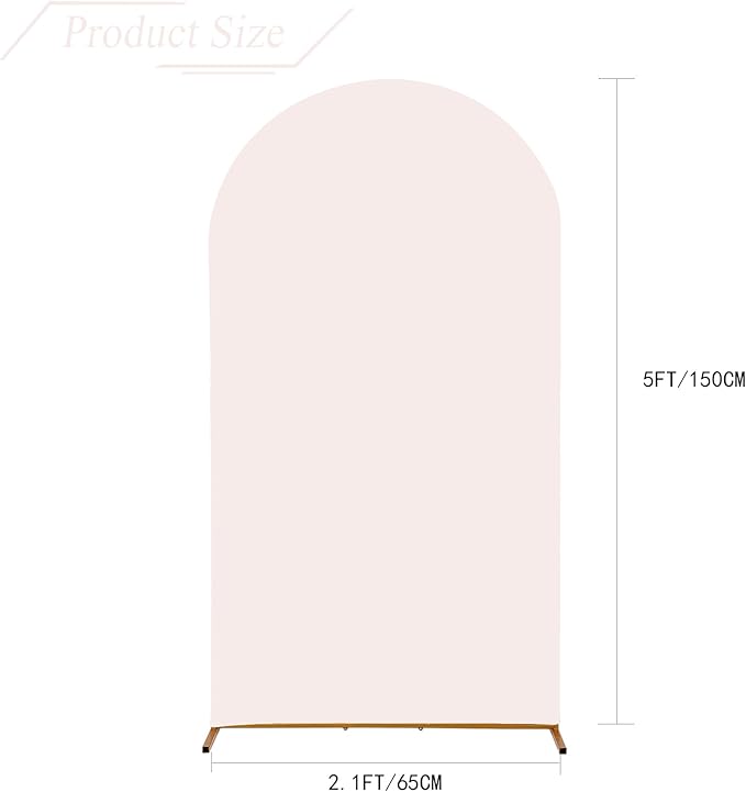 bricia Wedding Arch Backdrop Stand Cover, 5FT Double Sided Stretchy Arch Cover - Image 2