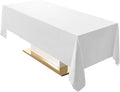 Surmente 10 Pack White Rectangle Tablecloth 60 x 102-inch Rectangular Polyester by Surmente