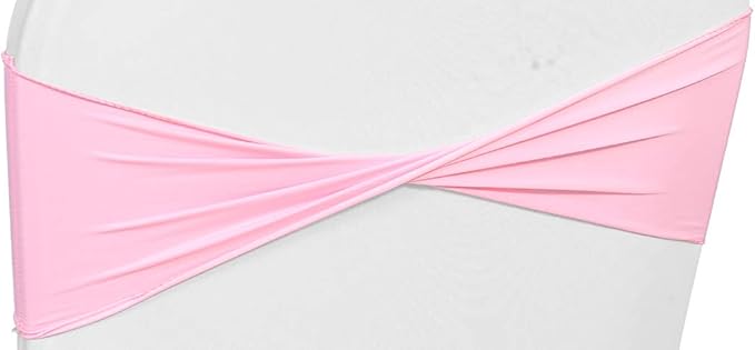 VDS Pack of 300 PCS | Pink | Spandex Chair Sashes Bows Without Buckle | Stretch - Image 3