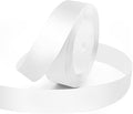 KMER LIFE 1 Inches x 25 Yards Solid White Satin Ribbon, Wedding Decor, DIY Hair by KMERLIFE
