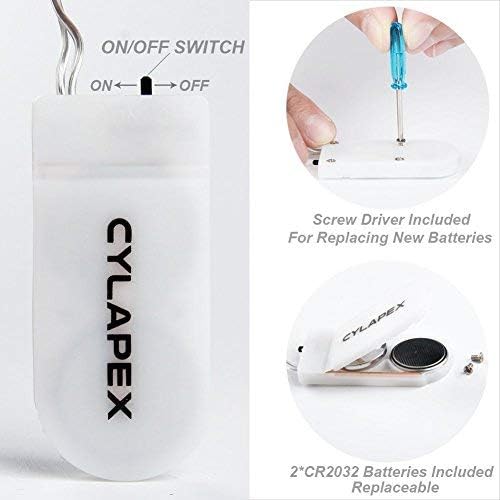 CYLAPEX 6 Pack Purple Fairy Lights String Battery Operated Fairy Lights Firefly - Image 6