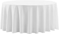 Round Tablecloth 2 Pack 90 Inch White Tablecloths Washable Decorative Linen by AOCOZHomeLifeMuseum