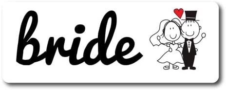 Magnet Me Up Bride Magnet Decal, 3x8 Inches Heavy Duty Automotive Magnet by MagnetMeUp