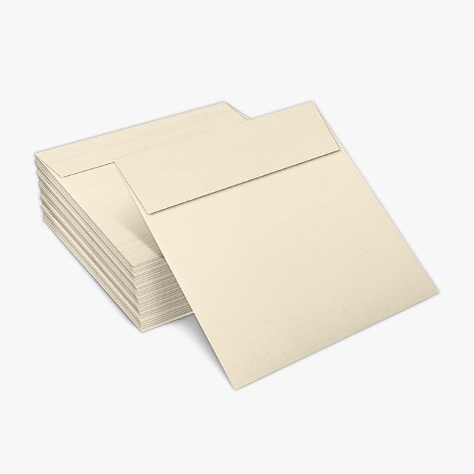 LUXPaper Square Invitation Envelopes | Peel & Press | 6 1/2" x 6 1/2" | Natural - Image 5